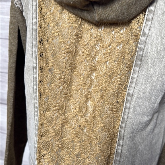 Miss Me Brown Denim Embellished Jacket with Hood - Picture 6 of 9